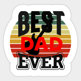 Best Dad Ever Music Sticker